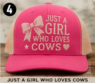 Just a Girl Who Loves Cows — Kids Hats, Oberlin Promotional Products