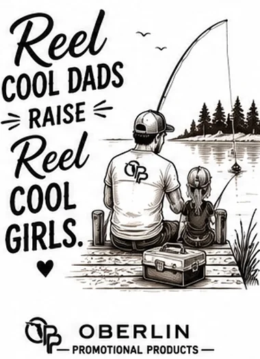 Reel Cool Dads Raise Reel Cool Girls — Kids Tees, Oberlin Promotional Products