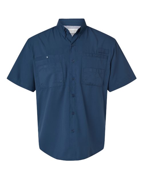 Navy Work Shirt, Charcoal Work Pants, Black Trucker Hat combo with custom embroidered Oberlin logo — Electrical Uniform Program, Oberlin Promotional Products